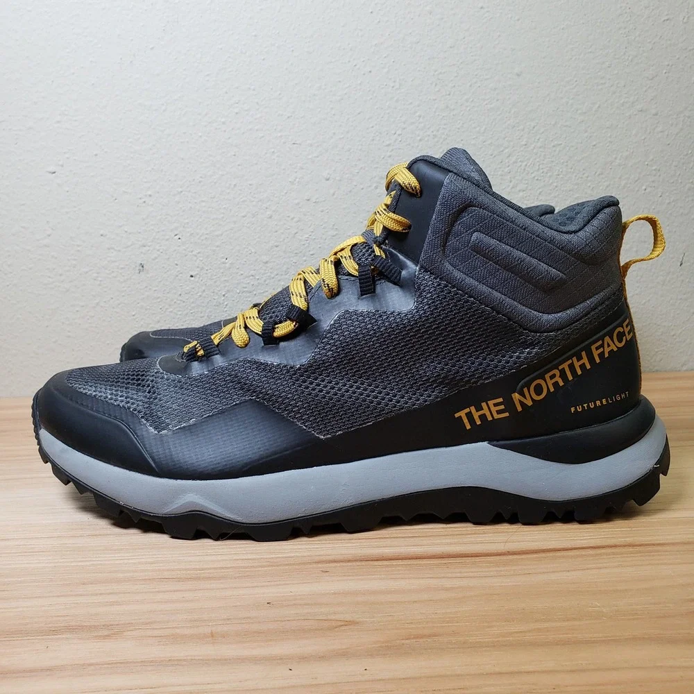The North Face Men's Size 10.5 Mid Hiking Shoes Gray Future Light EXTS Camping